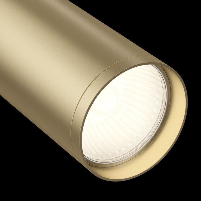 Faretto per Sistema Illuminazione Binario 50W GU10 in Alluminio  Bianco e Ottone Opaco