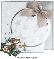 Striscia decorativa in juta autofibra - ideale per decorare regali per Natale, compleanno, matrimonio (82 x 72 cm, taupe, 4 pezzi)