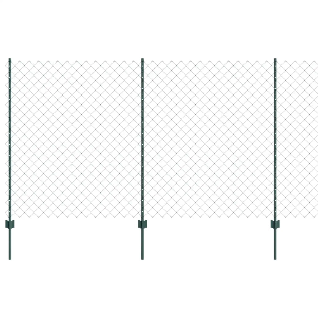 Recinzione a maglie con palo 10 x 1,4 m Verde Rete 3336242