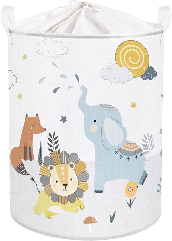 Cestino per giocattoli - Camera da bambino - Vasca da bagno rotonda - 1 pezzo - Multicolore - 36x45 cm