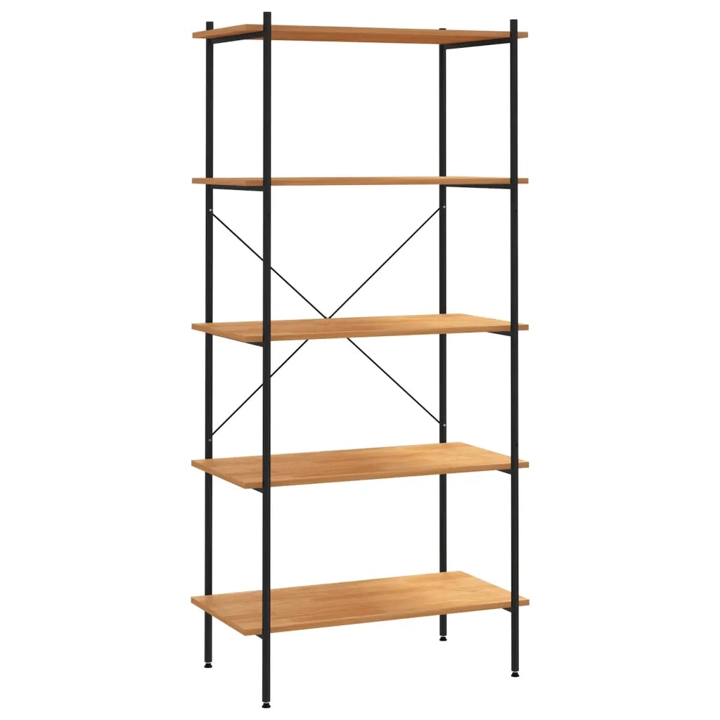 Scaffale con 5 Mensole Nero e Rovere 80x40x163 cm CFW5412608