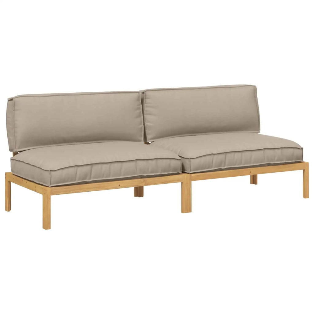 Set di divani con cuscino 2 pcs Talpa Legno di Acacia Massello 3418231