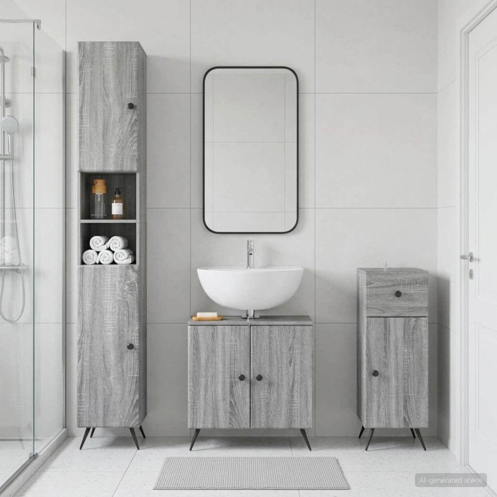 Set di armadietti da bagno in 3 pezzi BREDA 3417888