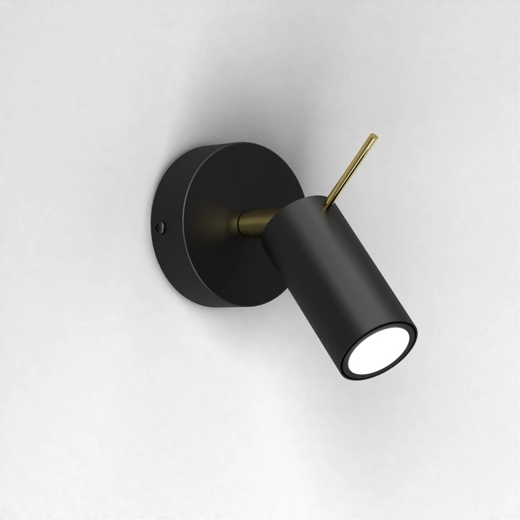 Applique da parete Preston 1xGU10 40W nero/ottone Milagro