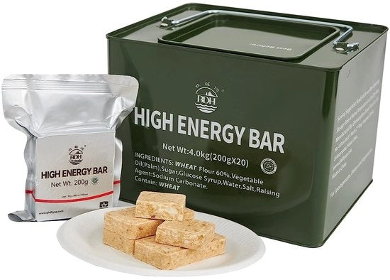 Pacchi di emergenza 18400 Calorie - 20 Pezzi - Cibo per sopravvivenza - Biscotti energetici - Per emergenze - Cibo per sopravvivenza