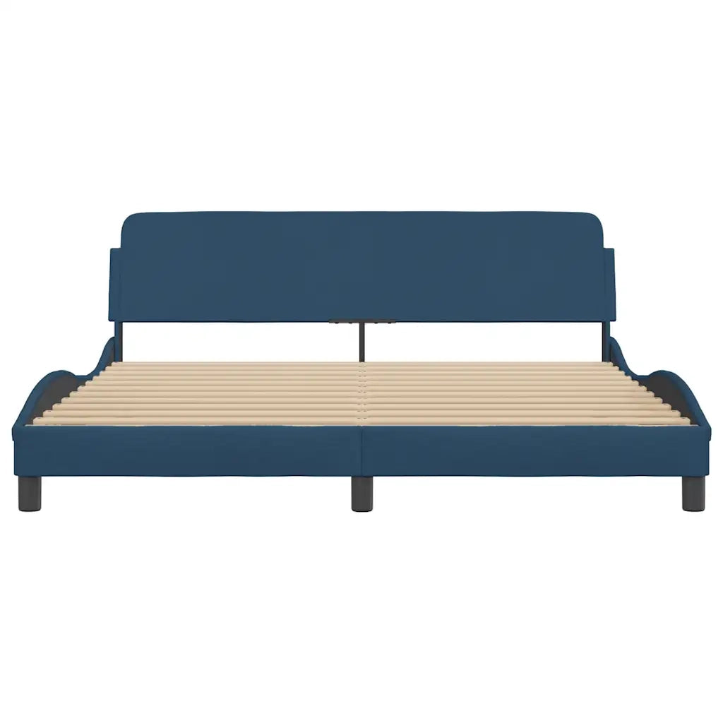 Giroletto con Testiera Dover Blu 180x200 cm Tessuto 373231