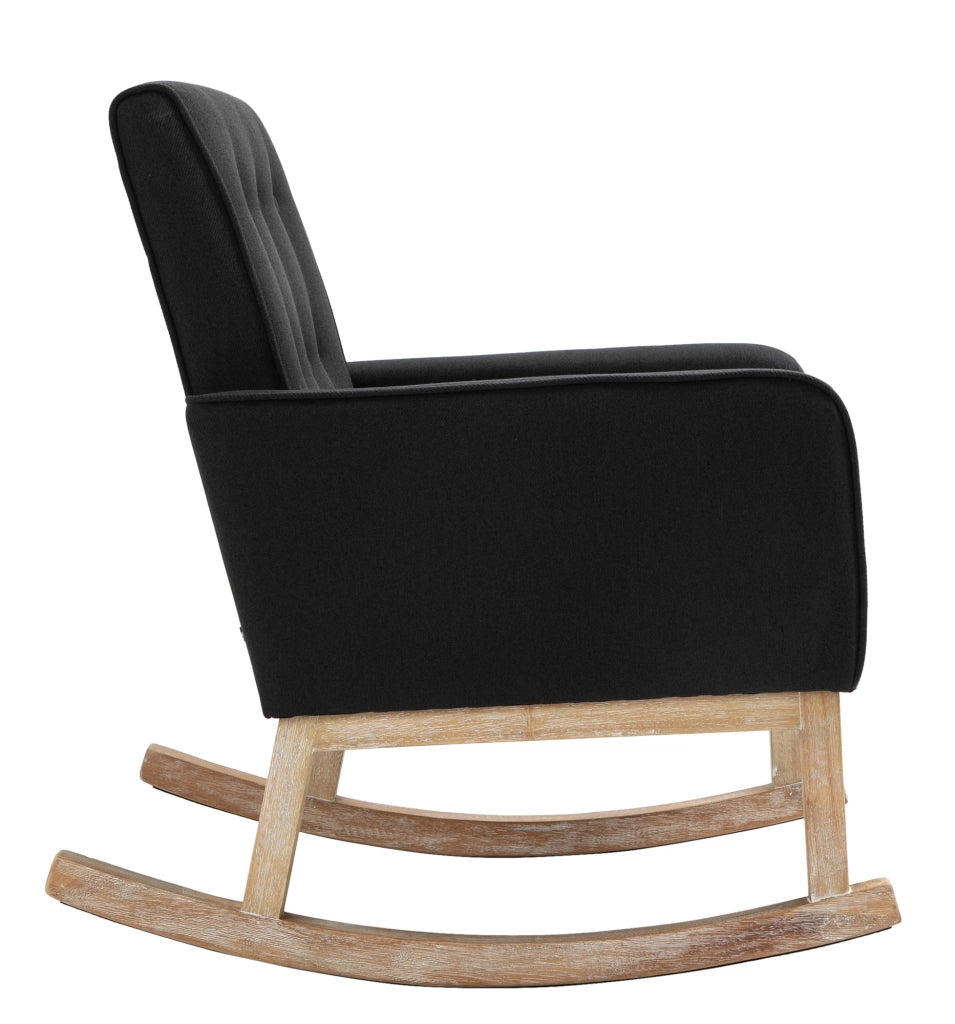 Sedia a dondolo in tessuto Dream nero