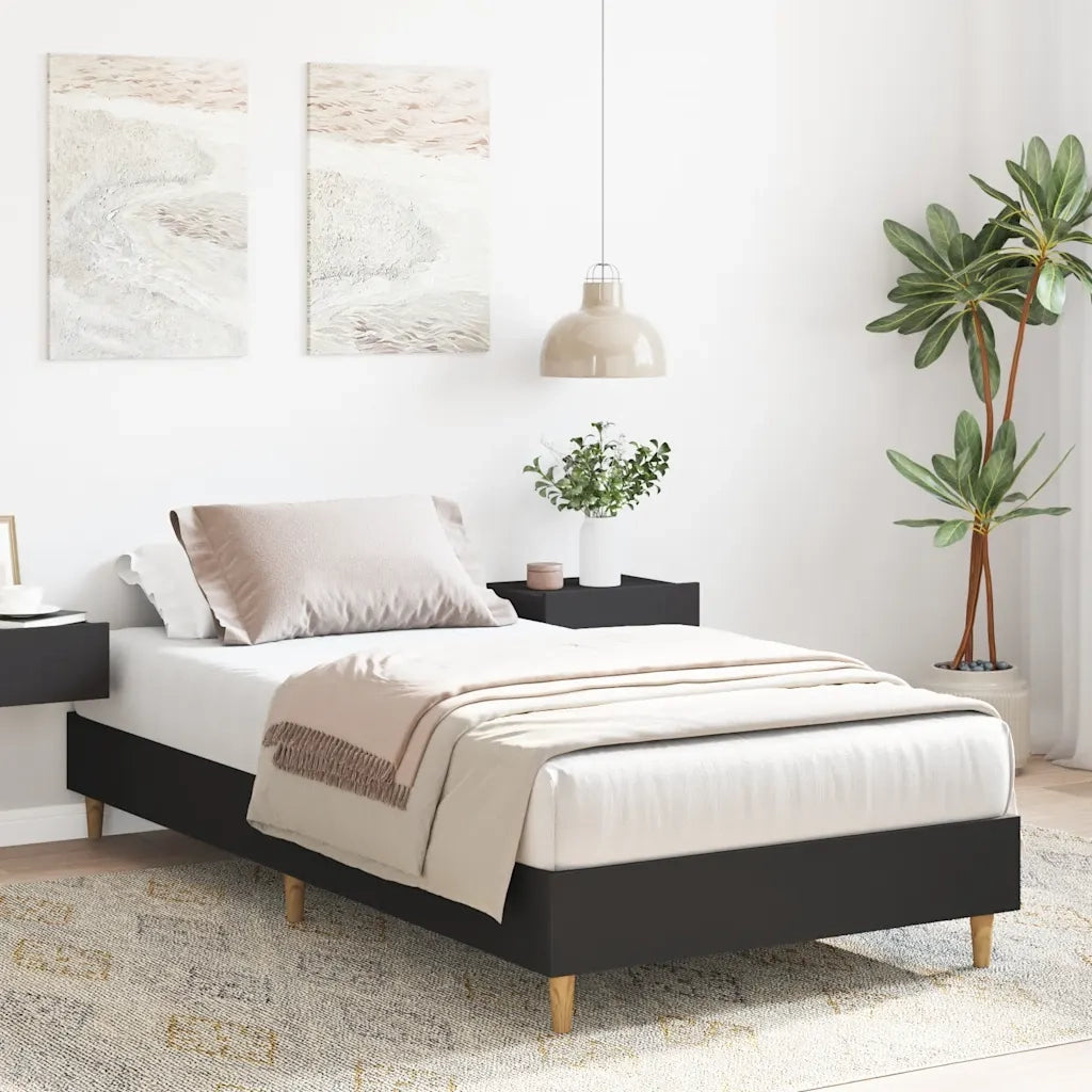 Giroletto Nero senza Materasso 100x200 cm in Legno Multistrato 861040