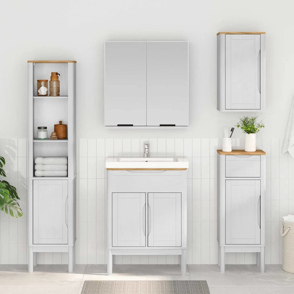 Armadio da bagno a muro con porta FLORO Bianco 35 x 30 x 60 cm 42011236