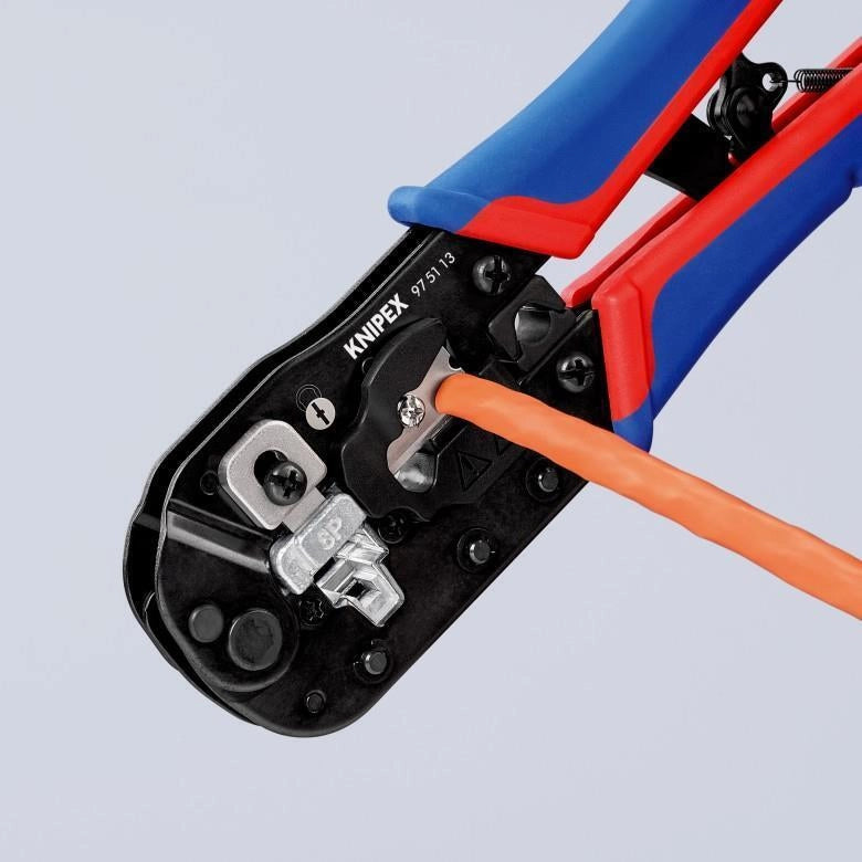 Knipex 97 51 13 pinza crimpatrice Nero, Blu, Rosso