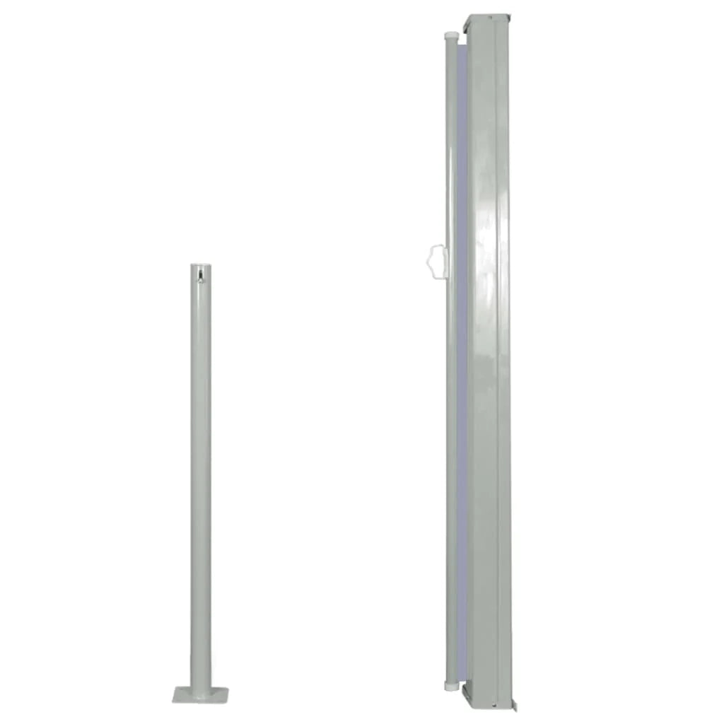 Tenda da sole laterale retrattile/schermo privacy per patio giardino terrazza balcone 120 x 300 cm grigio 02_0007083