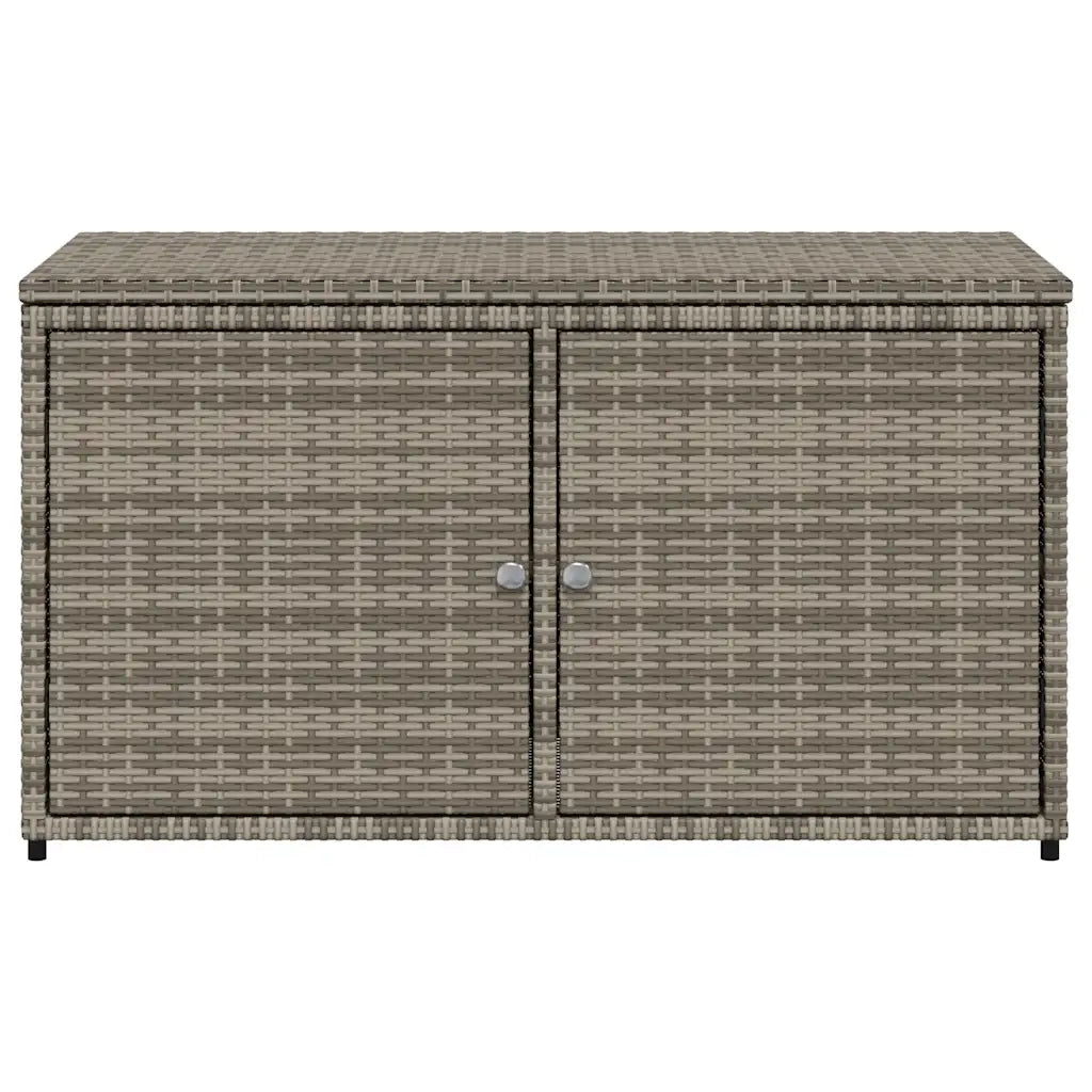 Armadietto Portaoggetti Giardino Grigio 110x55x60,5 Polyrattan 365569