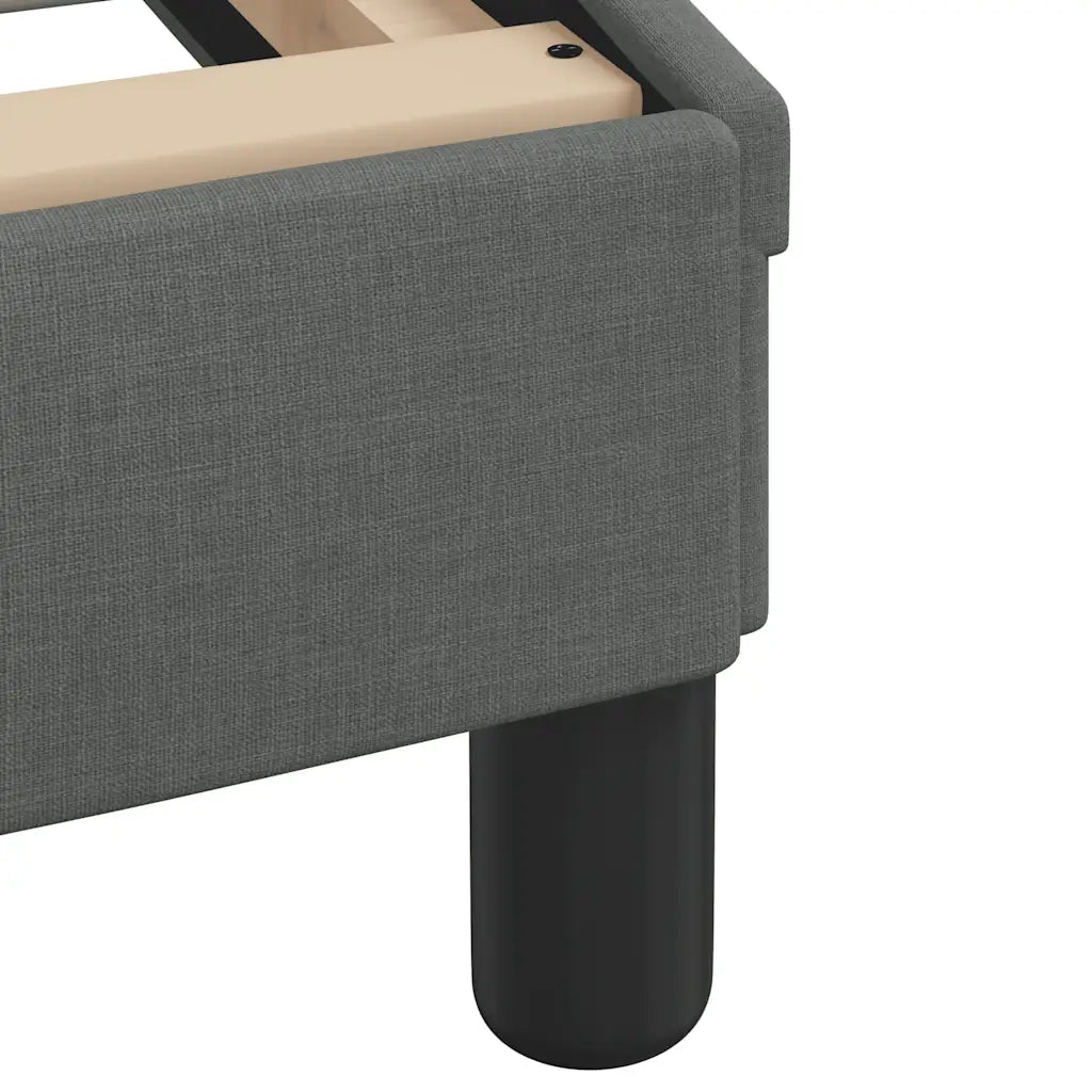 Giroletto senza Materasso-Struttura Letto Hvar Grigio Scuro 200x200 cm Tessuto