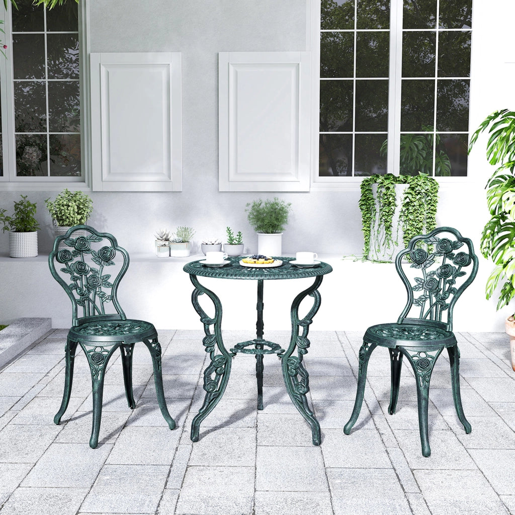 Set Bistrot 2 Posti per Esterno ¨C Zephmum ¨C Antracite Gussaluminium
