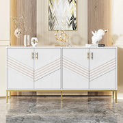 Buffet - Xylo - 4porte MDF bianco/oro regolabile