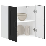 vidaXL Pensile da Cucina Kalmar Nero in Legno Multistrato