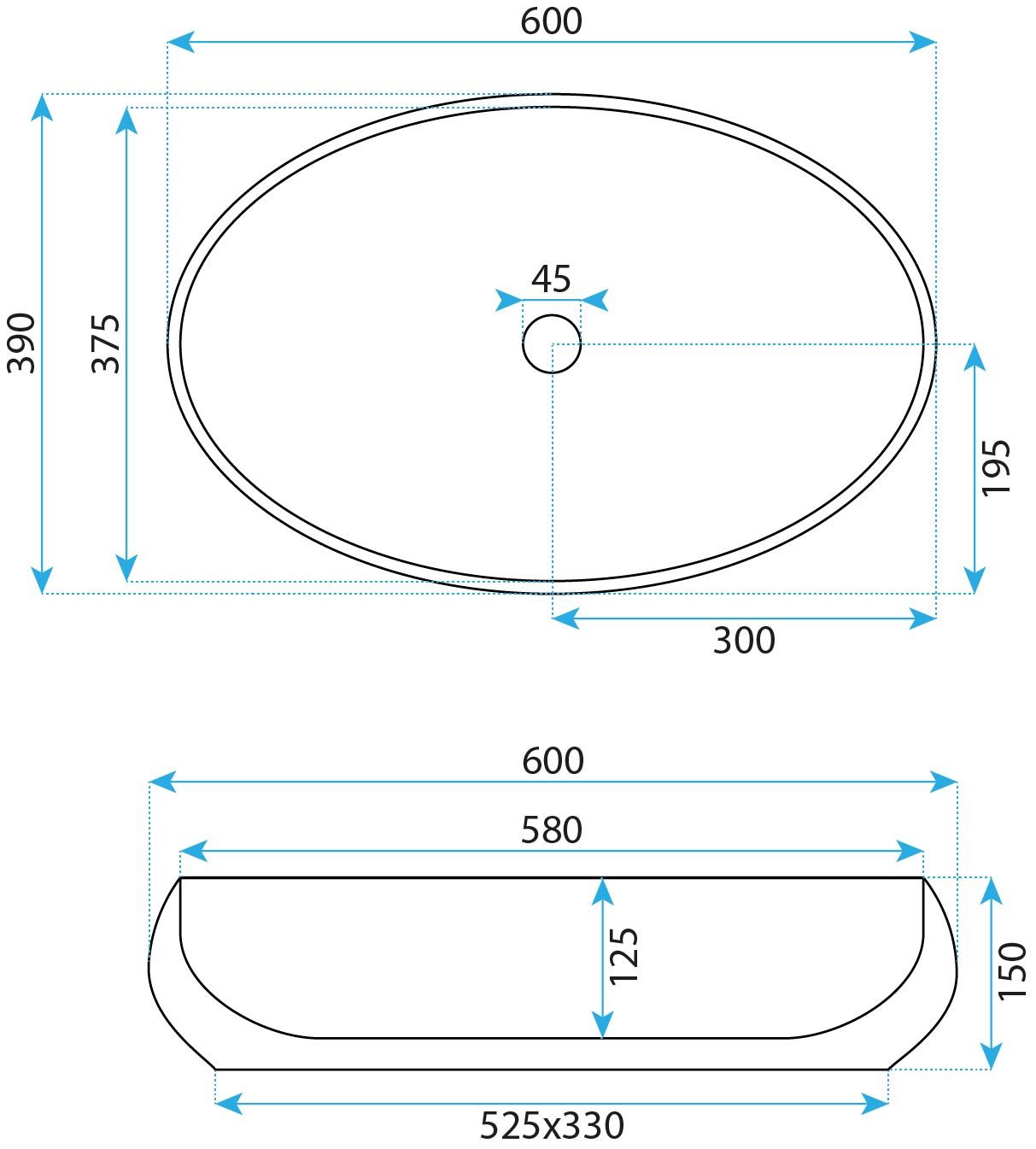 Lavabo Da Appoggio In Ceramica Rea Maya