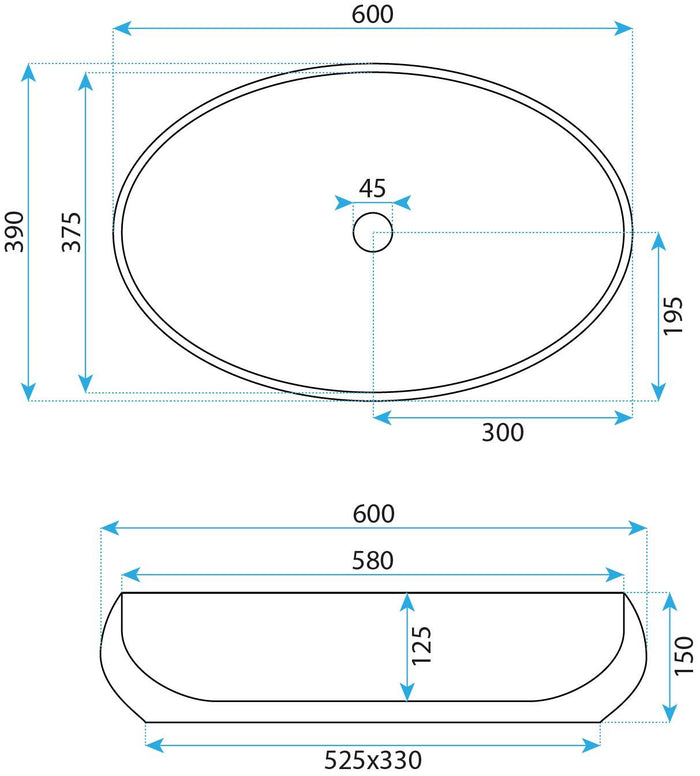 Lavabo Da Appoggio In Ceramica Rea Maya