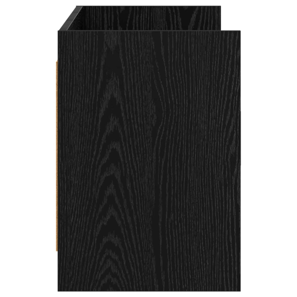 Mobile TV 130 x 33 x 47 cm Rovere Nero Legno ingegnerizzato 8011172