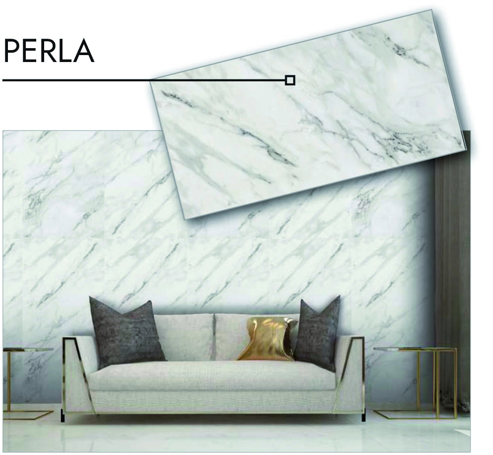 LASTRA DECORATIVA SERIGRAFATA cm. 50x100 - Effetto Marmo Perla 15.00 pz