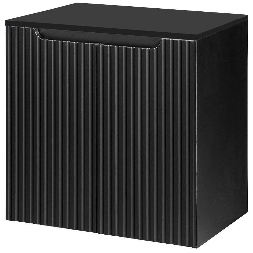 Mobile Sottolavabo NEWPORT da Parete con 2 Ante e Ripiano 60x60x40 cm - Nero [en.casa]