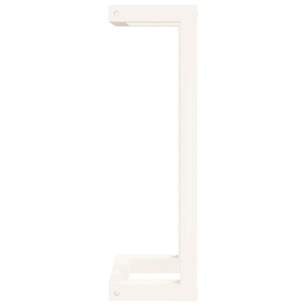 Portasciugamani Bianco 23x18x60 cm in Legno Massello di Pino 822393