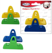 MAURY'S SET 2  CONFEZIONI CHIUDIPACCO 7X4 CM IN COLORE ASSORITO