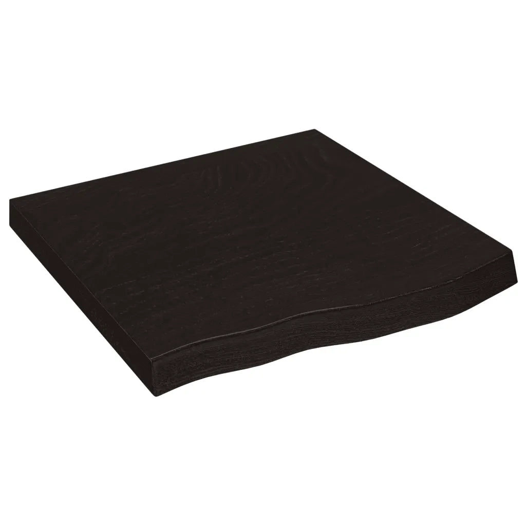 Piano Bagno Marrone Scuro 60x60x(2-6)cm Legno Massello Trattatocod mxl 126791