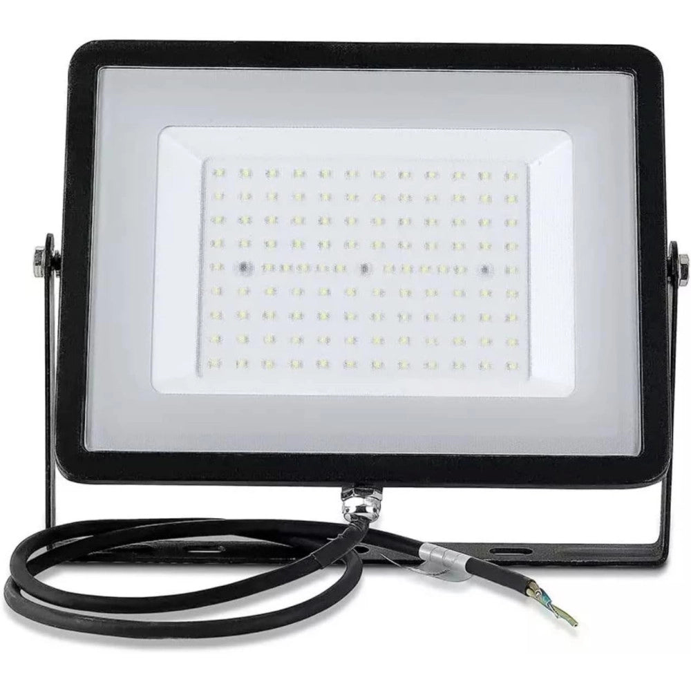 Trade Shop - V-tac Faro Faretto Led Smd 10w 20w 30w 50w 100w Slim Da Esterno Ip65 Colore Nero -