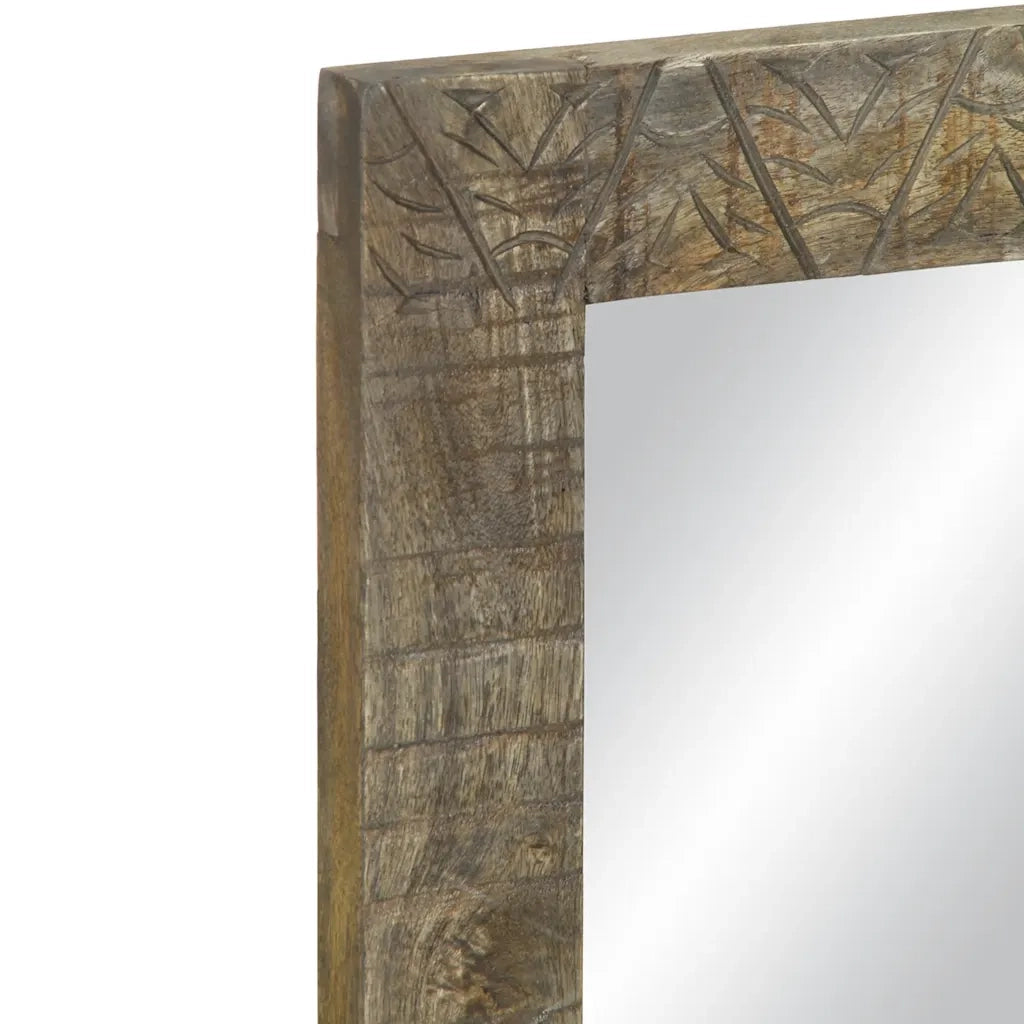 Specchio da Bagno 50x2,5x70 cm in Legno Massello di Mango 4017823
