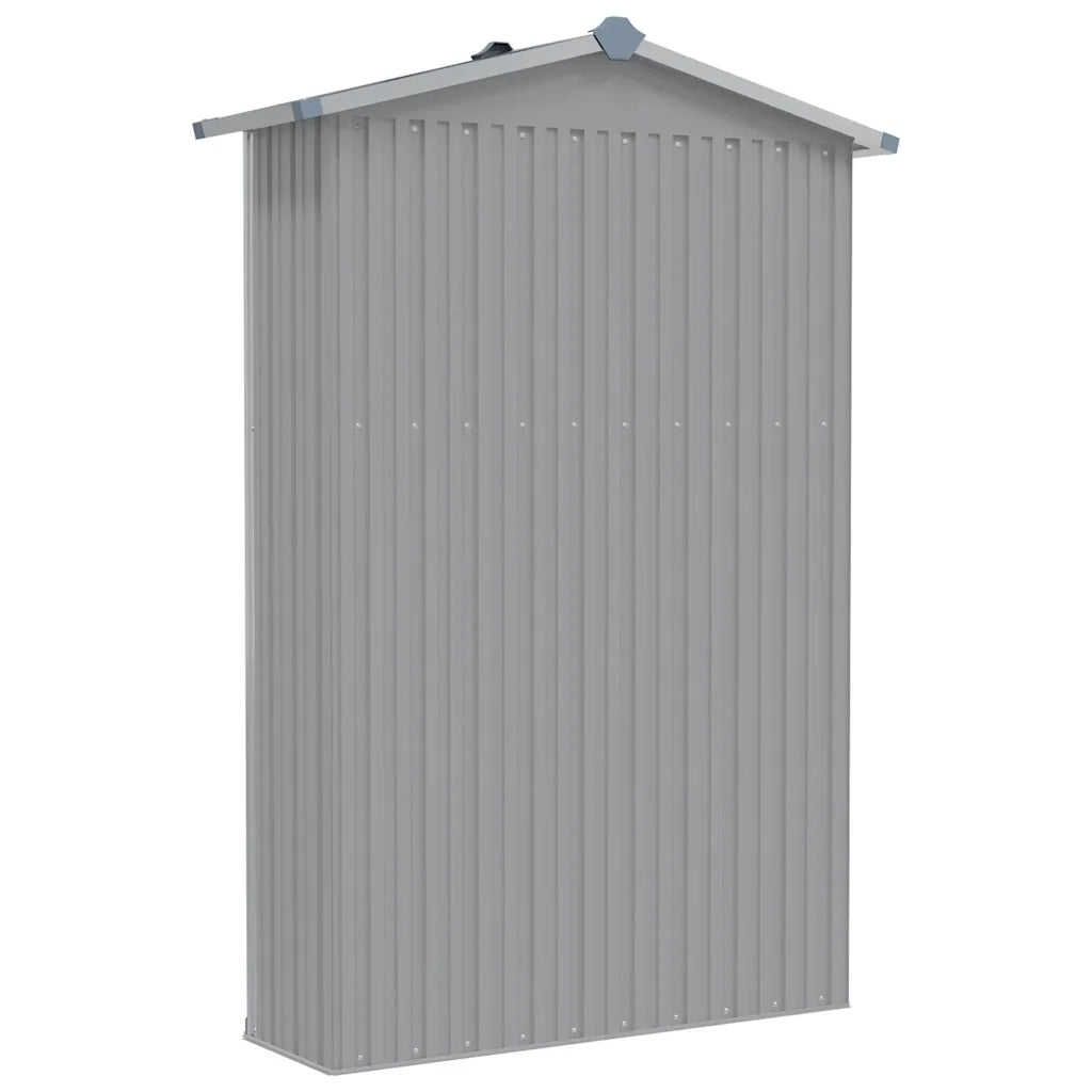 Capanno da Giardino Grigio 116x45x175 cm in Acciaio Zincato 46302