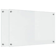 Set di 2 paraschizzi da cucina moderni in vetro temperato resistente al calore 80 x 50 cm vetro trasparente 02_0056298