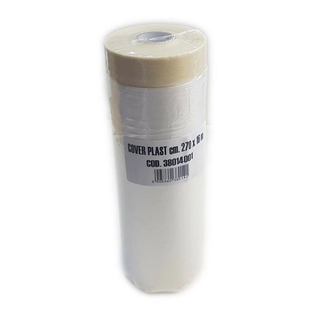 Telo copritutto in pvc 270cm x 16mt con nastro adesivo