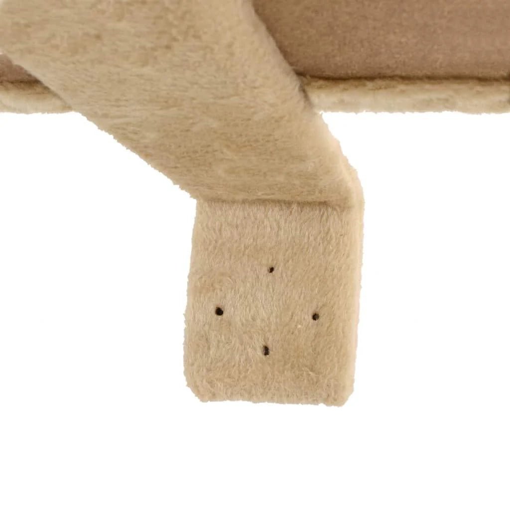 Tiragraffi albero per gatti cuccia per gatti giocattolo peluche sisal montaggio a parete 194 cm beige 3702056