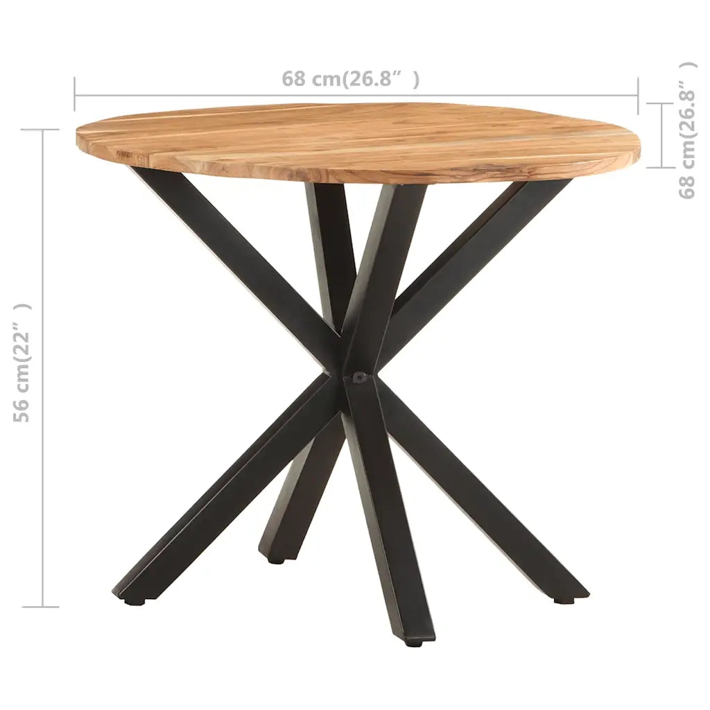 Tavolino | Tavolo laterale di Servizio 68x68x56 cm in Legno Massello di Acacia