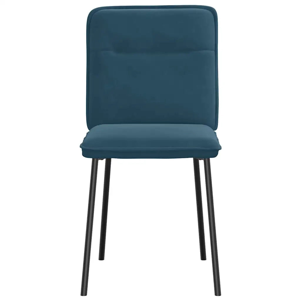 Sedie da Pranzo 4 pz Blu in Velluto 3315319