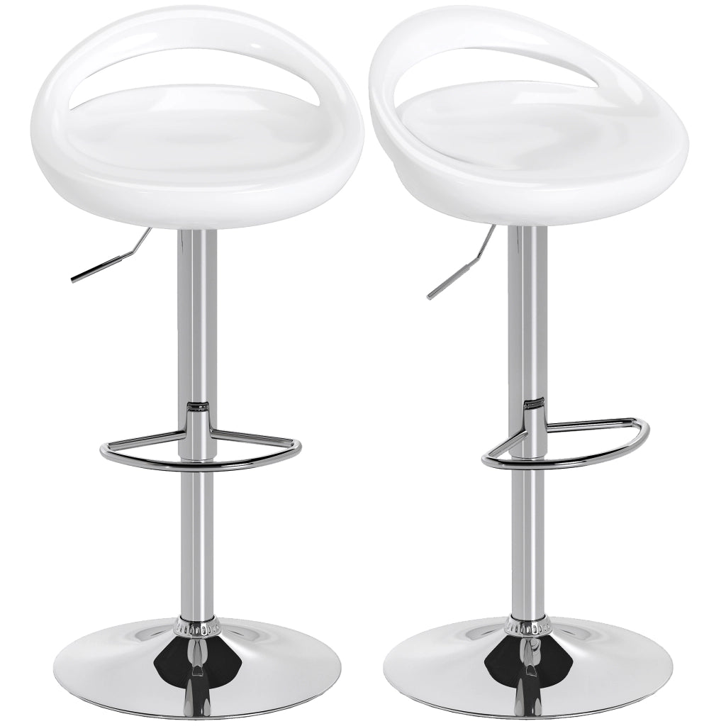 Sgabelli da bar regolabili ¨C zephmum ¨C 2 pezzi bianco 46x41x76-96cm