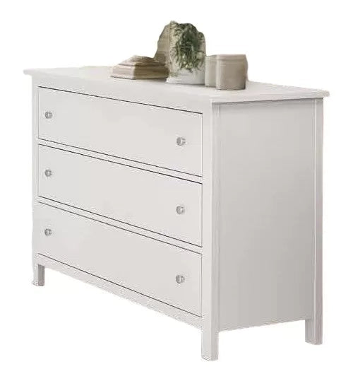 Como'  in legno 3 cassetti  laccato bianco 114 x 51 x 95 h (734) - Mobili 2G