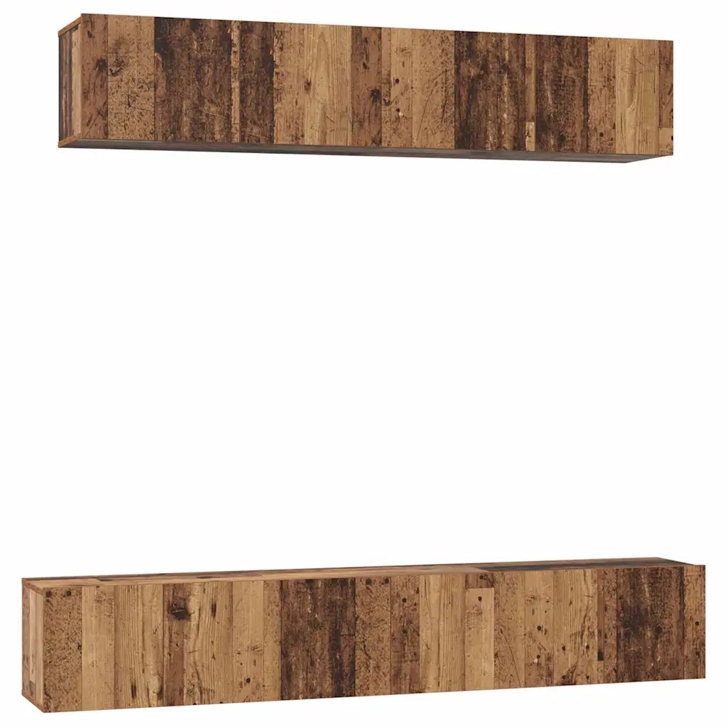 vidaXL Set di mobili TV 5 pcs Legno vecchio Standard Media