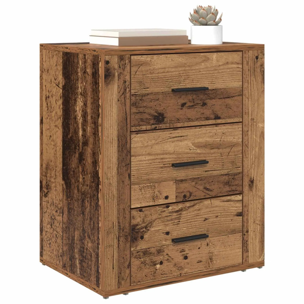Armadio da Notte con cassetto Legno vecchio 35 x 50 x 60 cm 881060