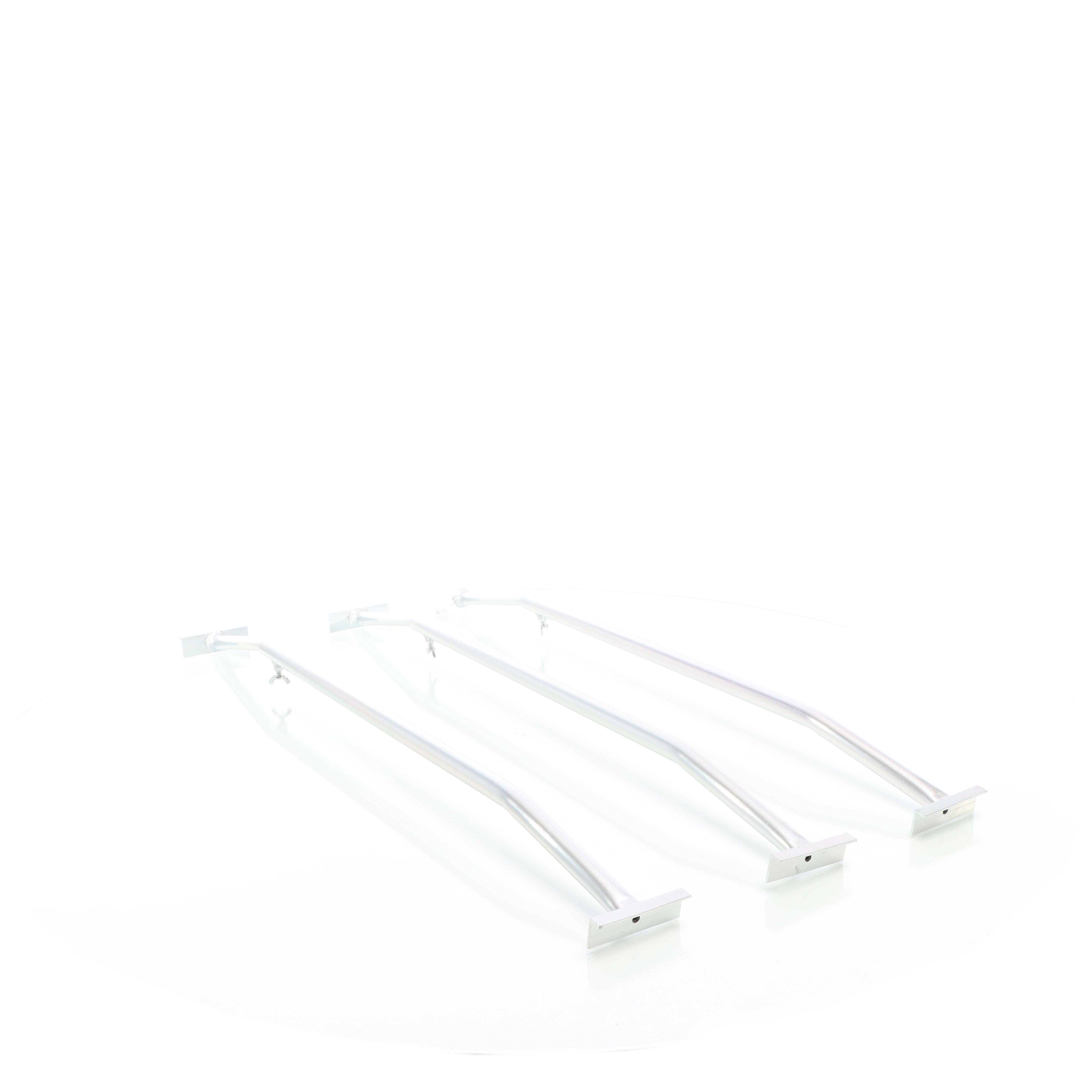 Staffe telo per rimorchi leggeri e carrelli appendice, 3 barre allungabili 100-145cm, in alluminio