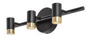 Applique barra industriale nero oro 3 spot LED 9W Rabalux Kadir