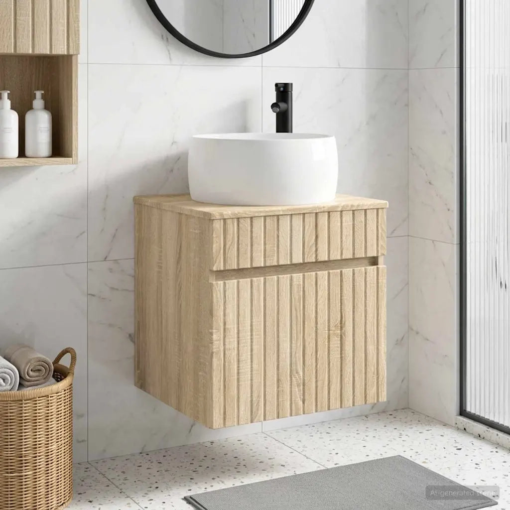 Mobile lavabo da parete Rovere Sonoma 49 x 44,5 x 66 cm 890614