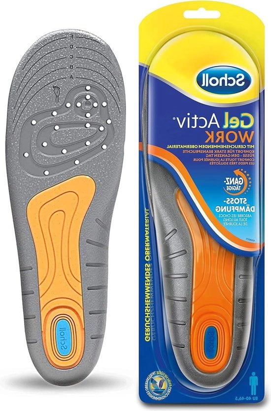 Inlegzoli per piedi pesanti con misure 40-46, colore nero-arancio-azzurro