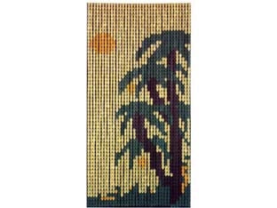 Tenda Anti Mosche a Piastrina Palme Vette Plastica Alluminio 100 x 220 cm