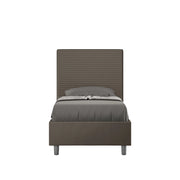 Letto Singolo 80x210 cm con Rete e Contenitore Focus Cappuccino
