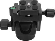 Monopodo a Pivello in Lega di Alluminio - Rilascio Rapido - Piatto - 10 kg di Capacità di Sostegno - ±90° di Movimento di Pivotto - Disegno Facile da Utilizzare - Livello Integrato - Testa del Monopodo