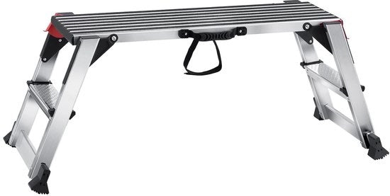 Bancoposta in Alluminio - Sedia di Lavoro - Ripiegabile - 100x30x48cm - 200kg - Argento
