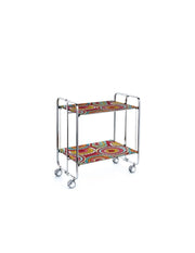 Carrello da cucina pieghevole cromato con ruote BAUHAUS 2 ripiani