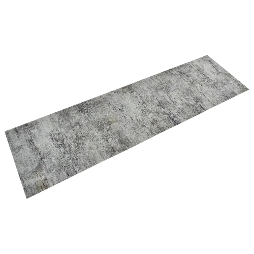 Tappetino da cucina lavabile in morbido velluto 150 x 45 cm antiscivolo design moderno atmosfera accogliente in poliammide grigio 02_0046062